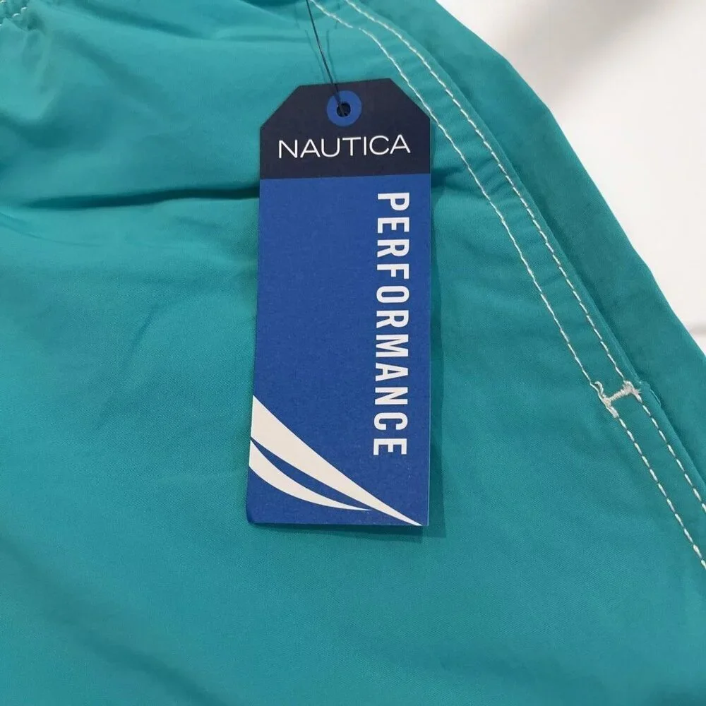 Nautica Mens Performance Swim Shorts 2XL Aqualagoon Drawstring Waist Pocket NEW